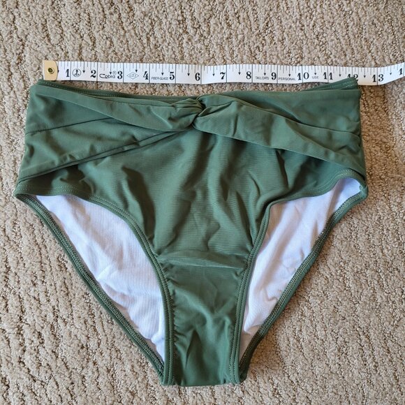 Women’s High Waist 3 Piece Bikini Set – Army Green – Size S – NWOT - Picture 5 of 9